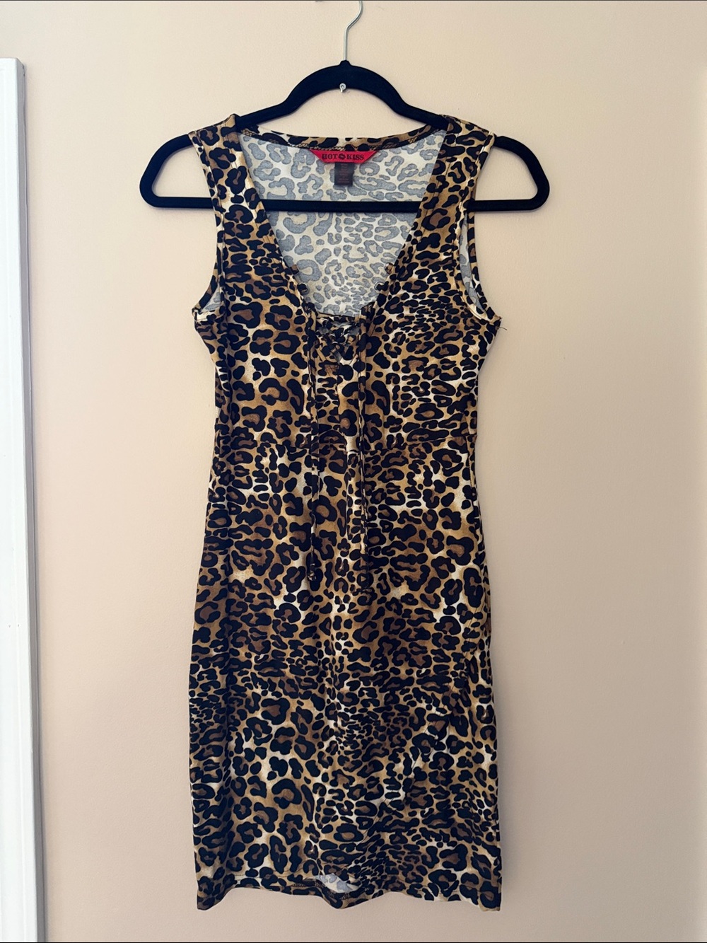 Leopard Print Sleeveless Dress - Brown Animal Print
